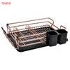  Estante para platos de plástico y secado de metal y aluminio, estante para platos de aleación sobre fregadero, organizador, soporte de cocina, estante para platos, estante para platos para encimera, portavasos 