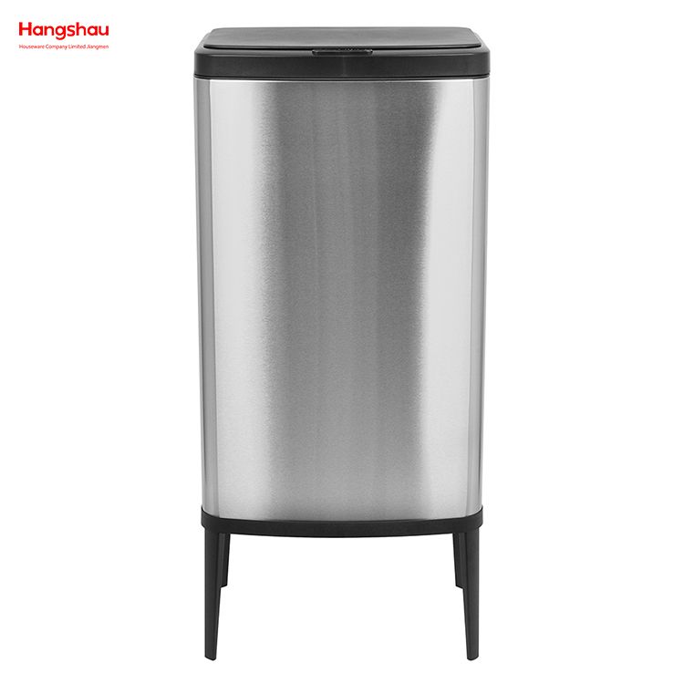 Cubo de basura de cocina inteligente de acero inoxidable, 55L, cubo de basura de inducción, Sensor automático, cubo de basura de plástico 